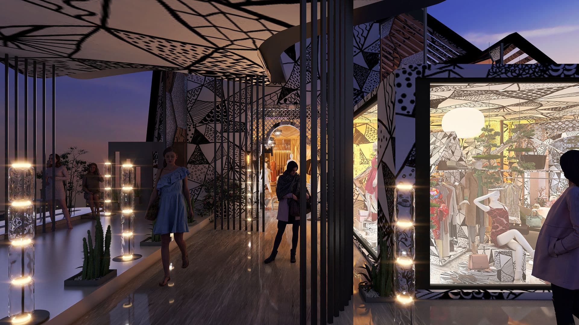 Architettura commerciale e negozio per il web: immagine di idea progetto