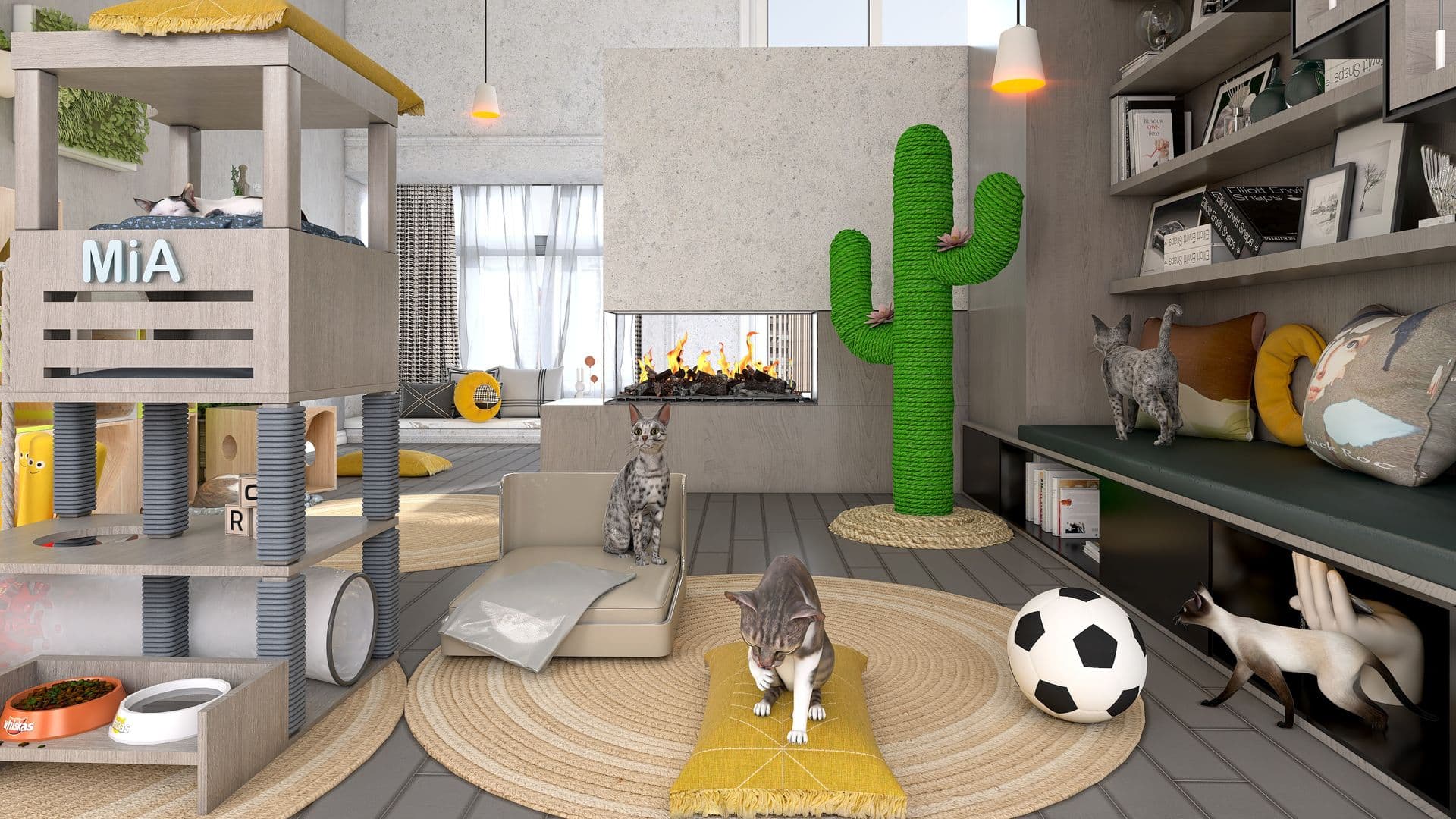 Design:idee spazi per gli amici animali gattini