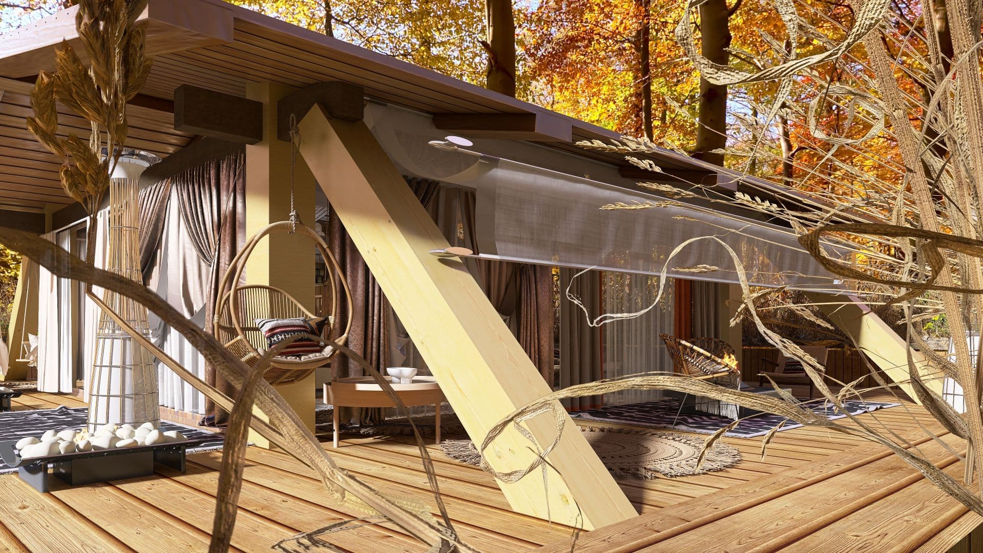 Architettura residenziale: casa tenda glamping per l'abitare alternativo concept ancona