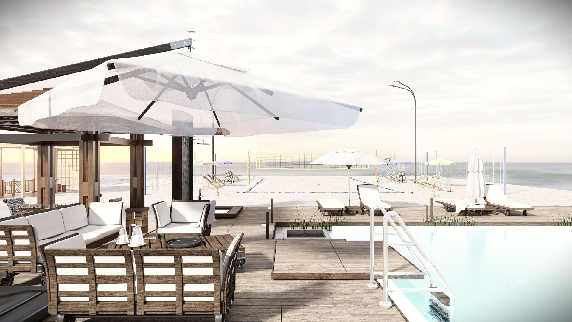 Progetti per turismo: immagine beach sport club a Numana