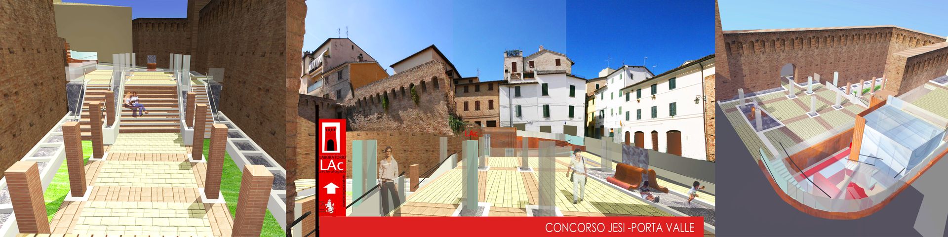 Spazi pubblici: immagini 3d del concorso per Jesi Porta Valle