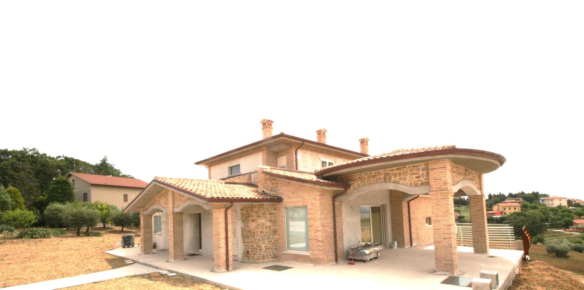 Foto villette indipendenti in mattoni faccia vista e pietra